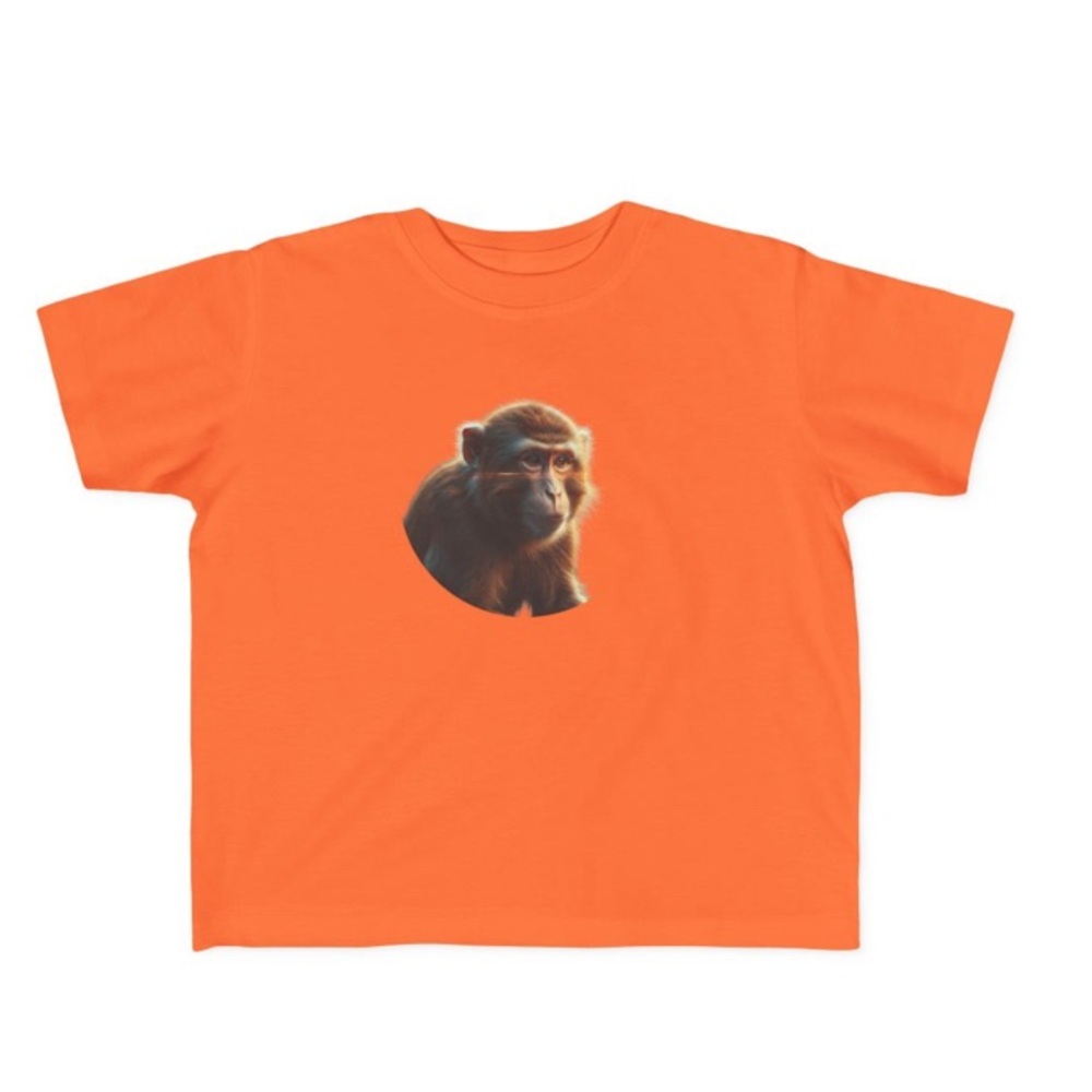 Orange Monkey Graphic Kids T-Shirt